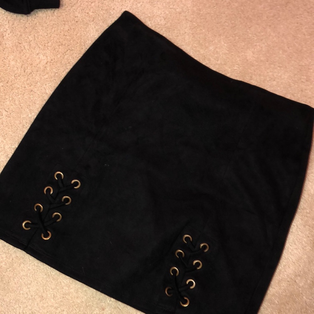 Charlotte Russe suede skirt